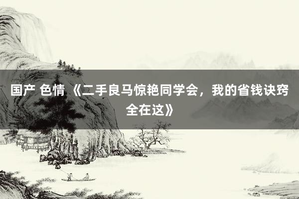 国产 色情 《二手良马惊艳同学会，我的省钱诀窍全在这》